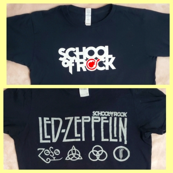 Other - x2 Lot "School of Rock" Boys' Black T-Shirts Sz S & L, Like NEW & Very Good